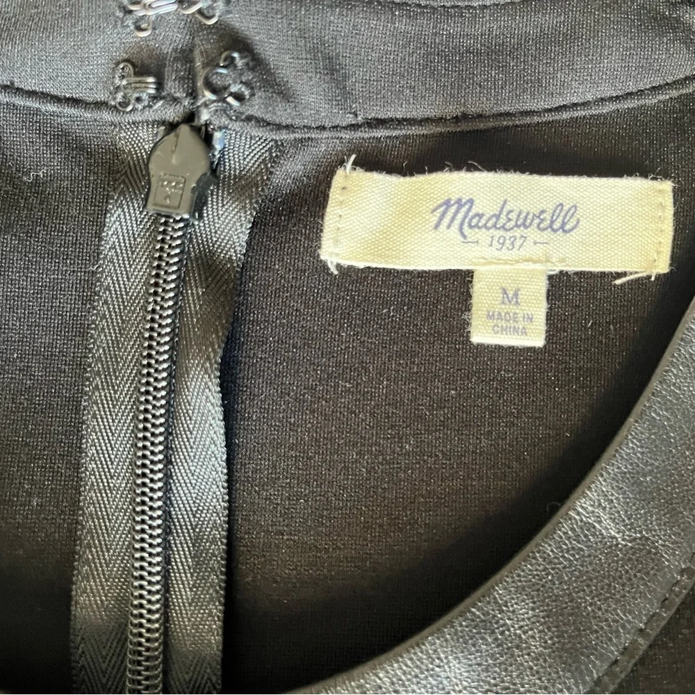 MADEWELL LEATHER TIPPED RUFFLE TOP - Picture 4 of 4